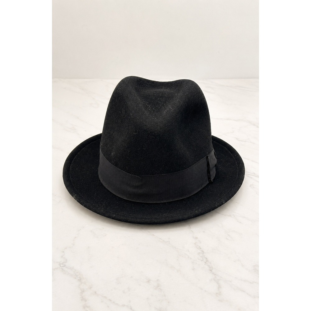 Bailey of Hollywood Breed LiteFelt Wool Fedora Hat Black Water Repellent Classic
